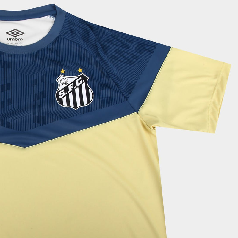 Camisa Santos 23/24 s/n° Treino Umbro Masculina - Amarelo+Azul