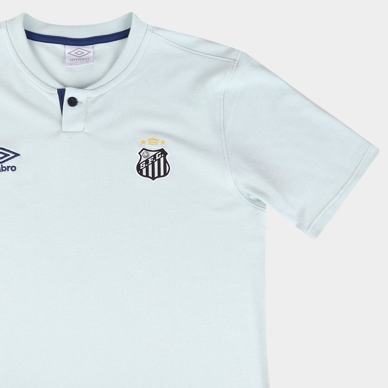 Camisa Polo Santos 2024 Viagem Umbro Masculina - Cinza