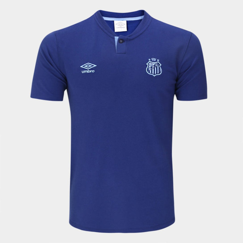 Camisa Polo Santos 2024 Viagem Umbro Masculina - Marinho