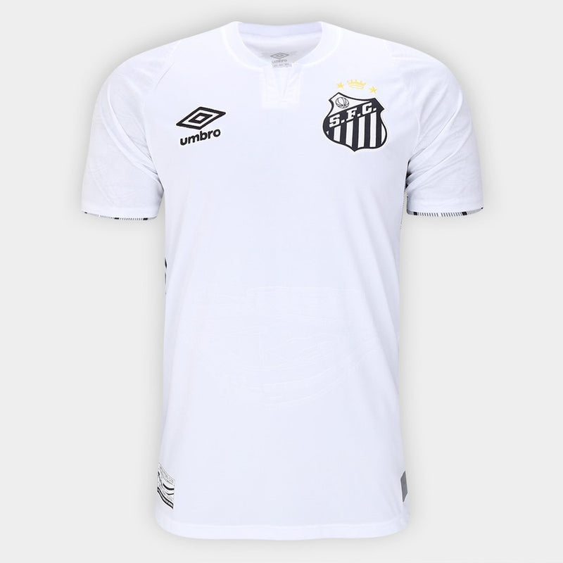 Camisa Santos I 2024 s/n° Torcedor Umbro Masculina - Branco+Preto