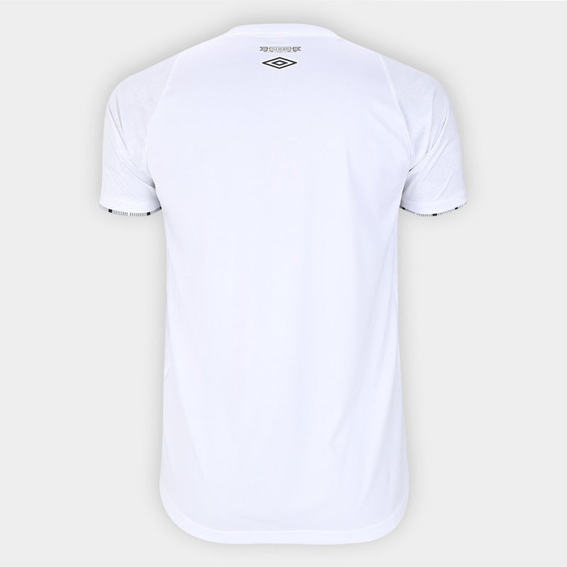 Camisa Santos I 2024 s/n° Torcedor Umbro Masculina - Branco+Preto