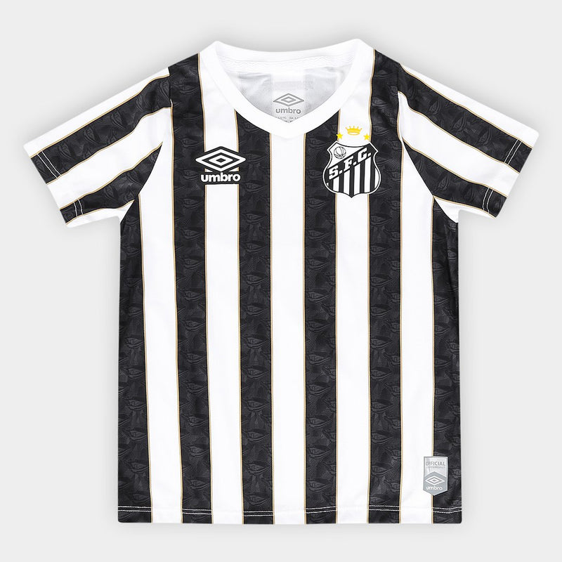 Kit Santos Infantil II 2024 s/n° Torcedor Umbro - Preto+Branco