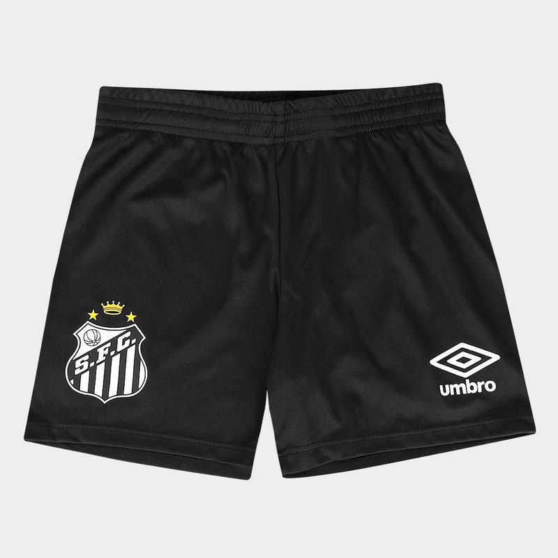 Kit Santos Infantil II 2024 s/n° Torcedor Umbro - Preto+Branco