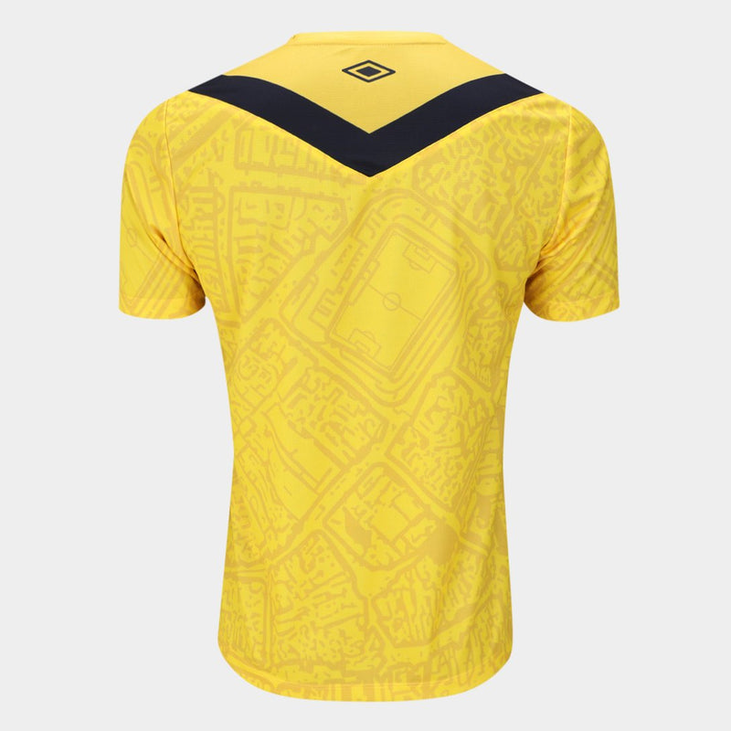 Camisa Santos III 2024 s/n° Torcedor Umbro Masculina - Amarelo+Preto