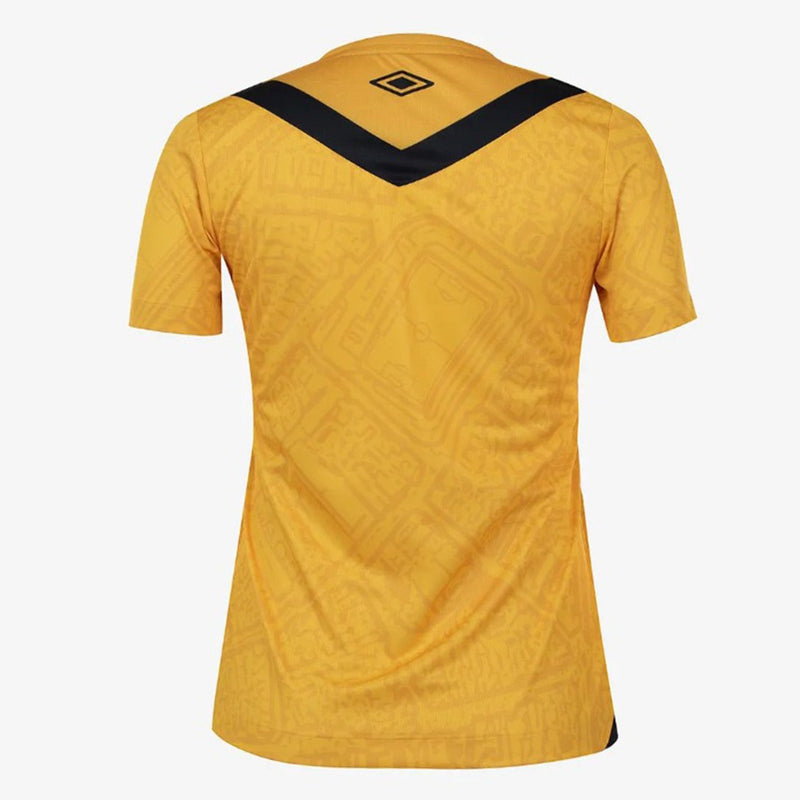 Camisa Santos III 2024 s/n Jogador Umbro Feminina - Amarelo+Preto